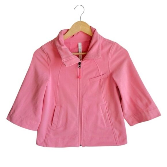 Lululemon Jacket Size 2 Pink Cropped Sleeve - Picture 2 of 13